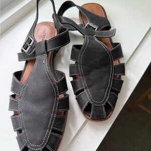 Lucky Brand Black Leather Sandals